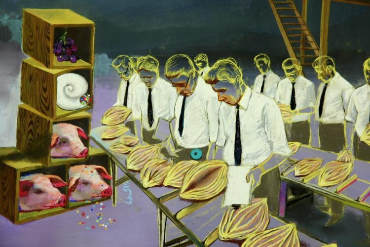White Rabbit Gallery, Tender Comrade exhibition. Artist: Wang Haiyang. Artwork: Double Fikret