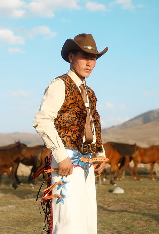 The white rabbit gallery, I Am The People exhibition. Hailun Ma Xinjiang, Cowboys artwork