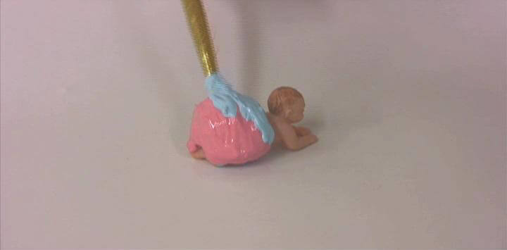 White Rabbit Gallery, Tender Comrade exhibition. Artis: magdalen wong. Atywrok" Pink and Baby Blue