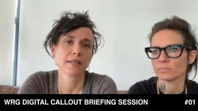 White Rabbit Gallery digital Call out. A video recording of the briefing session