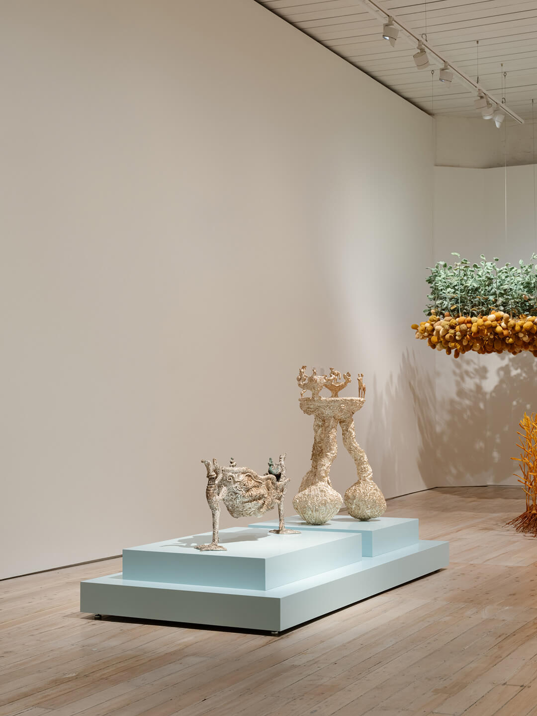 The White Rabbit gallery. The hooligan exhibition. artwork: Foot Basin 1 and Hand Basin 2 from the series The Moon Rises from Within by HU YINPING