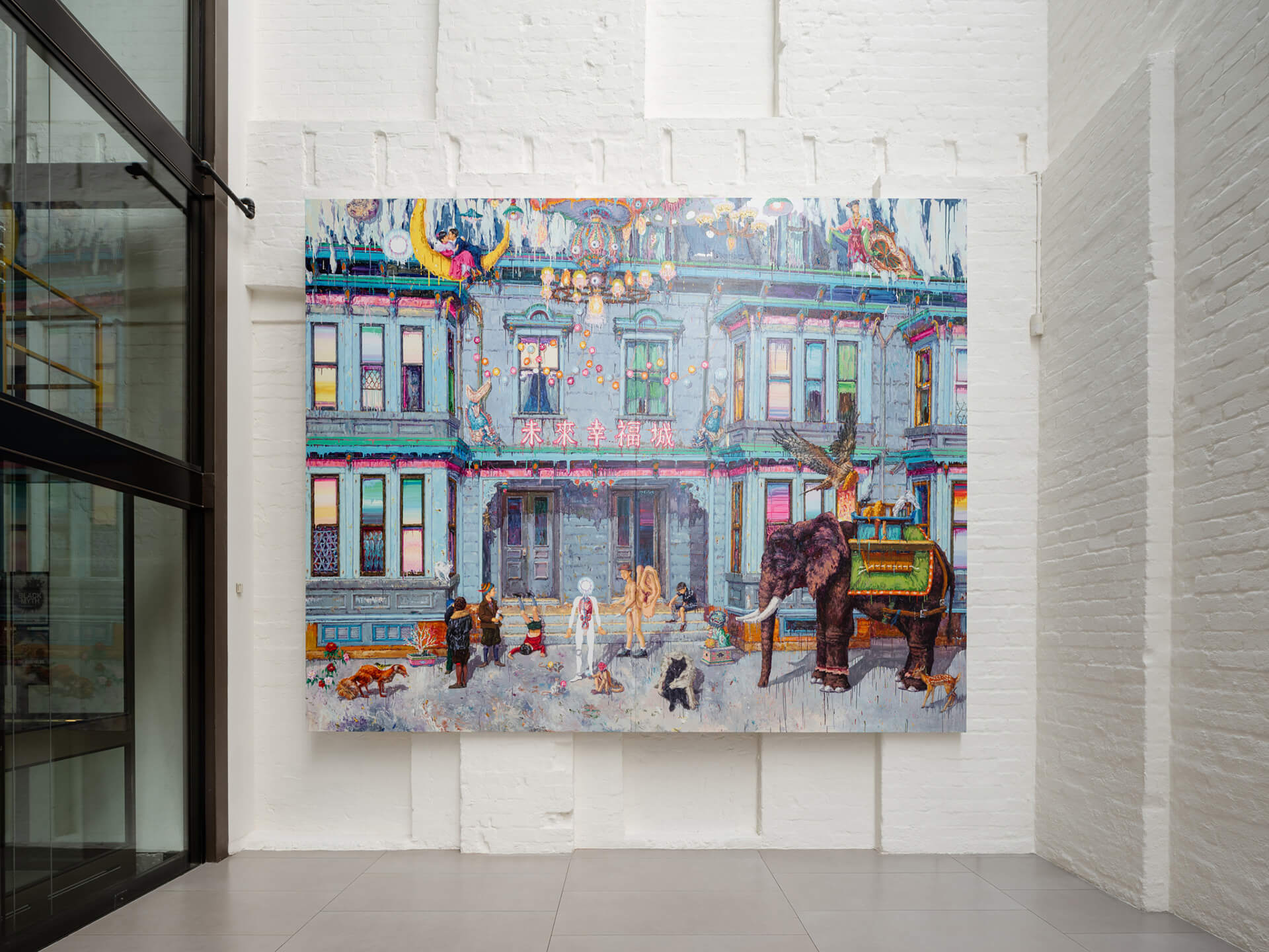 The White Rabbit gallery. The hooligan exhibition. artwork: Future Land of Happiness by MENG SITE