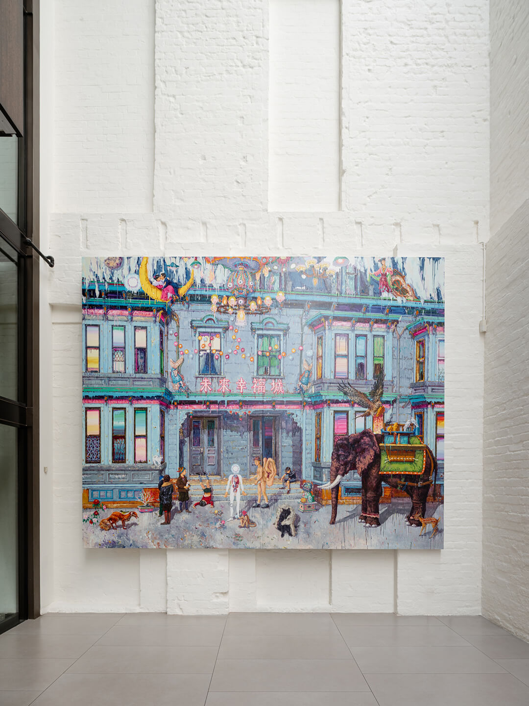 The White Rabbit gallery. The hooligan exhibition. artwork: Future Land of Happiness by MENG SITE