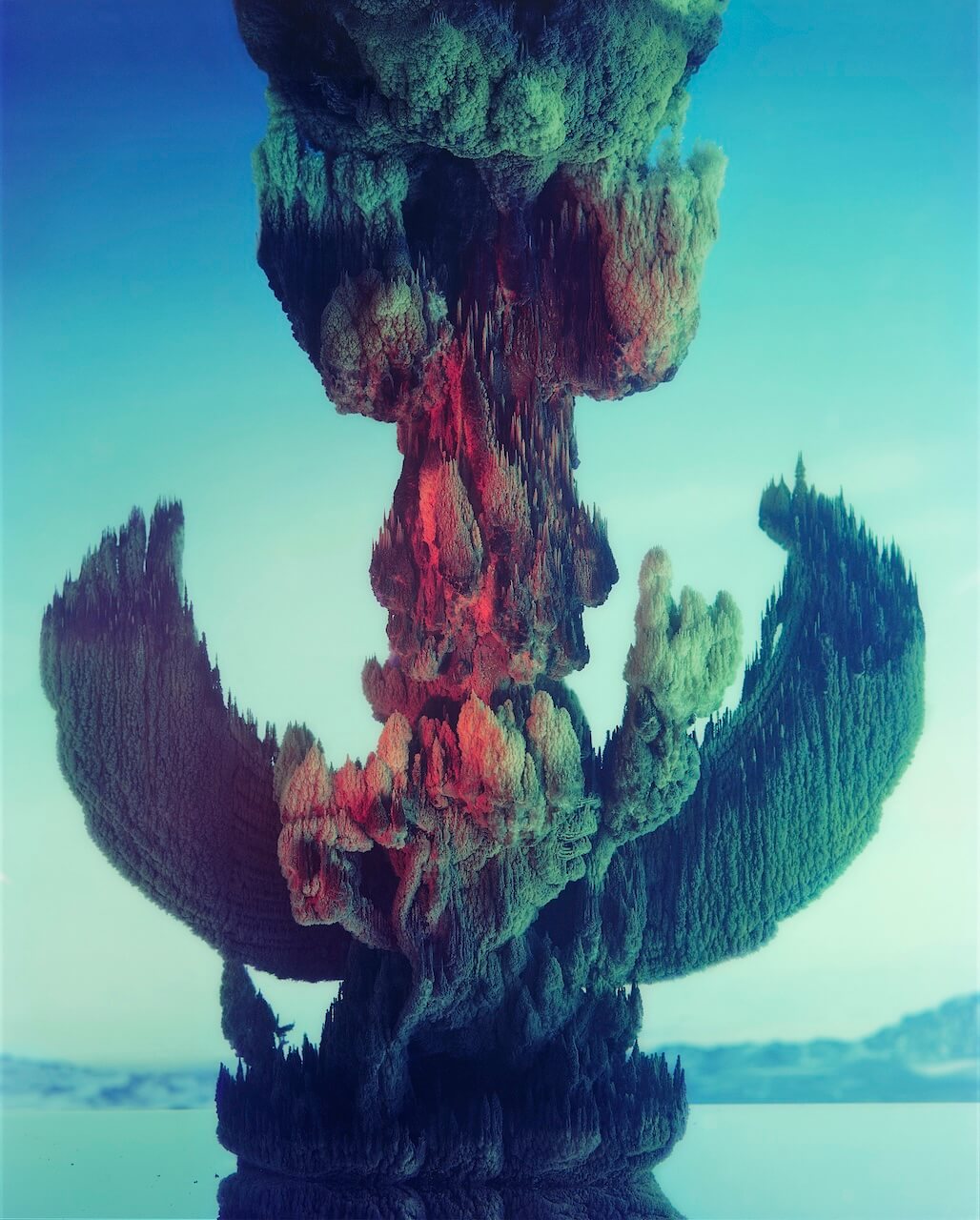 Inkjet print of a chemical reaction