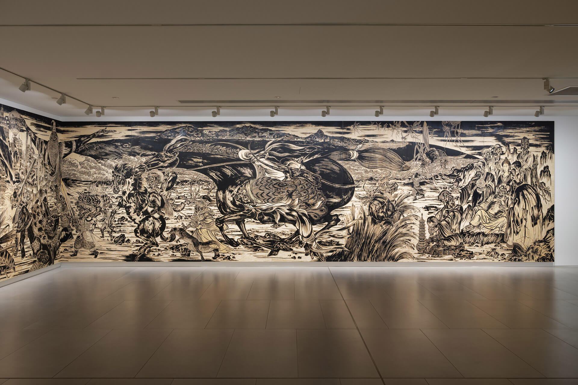 The White Rabbit Gallery Black Myth exhibition. Artwork by: Sun Xun