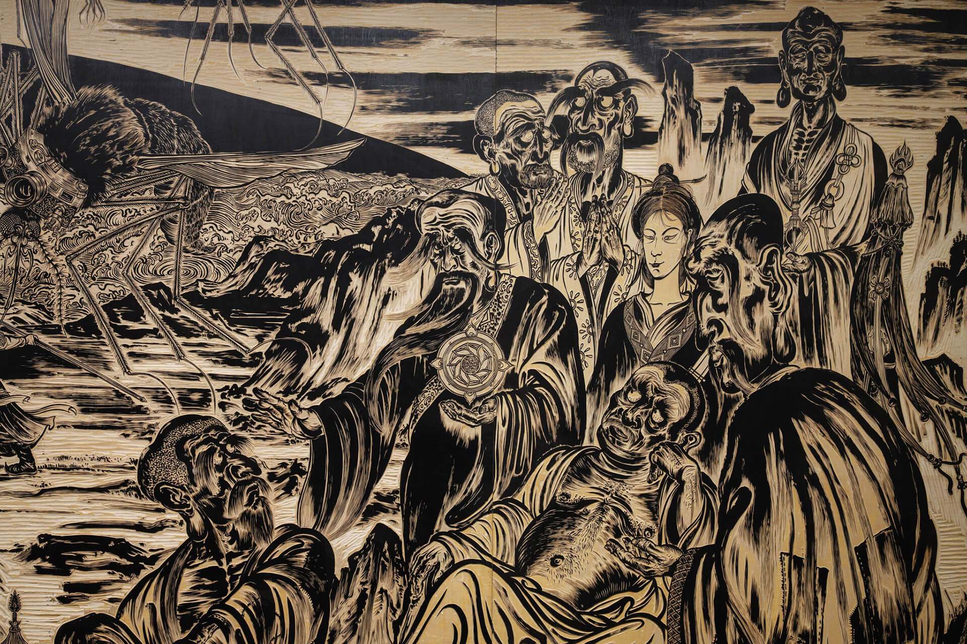 The White Rabbit Gallery Black Myth exhibition. Artwork by: Sun Xun